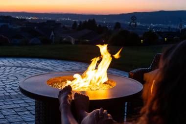 patio fire pit installation 1